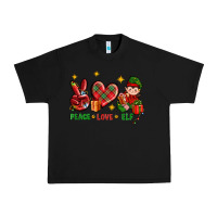 Black Peace Love Elf Christmas Urban Heavy Tee - BundleAndBundleShop