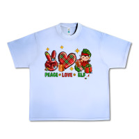 Grape Ice Peace Love Elf Christmas Urban Heavy Tee - BundleAndBundleShop