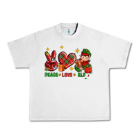 Lunar Rock Peace Love Elf Christmas Urban Heavy Tee - BundleAndBundleShop