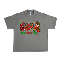 Tornado Peace Love Elf Christmas Urban Heavy Tee - BundleAndBundleShop