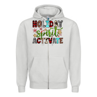 Dove Grey holiday spirit activate Zipper Hoodie - JahusDesignShop