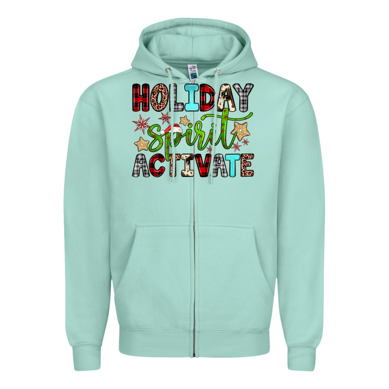 Holiday Spirit Activate Zipper Hoodie by JahusDesignShop | Teevron