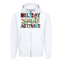 White holiday spirit activate Zipper Hoodie - JahusDesignShop