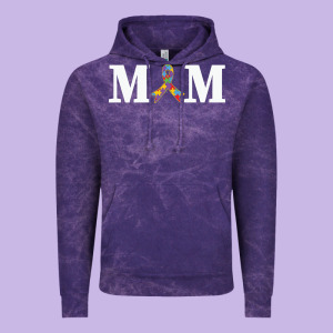 Lil Autism Mom Vintage Hoodie Designed By Cowhidedigitalart