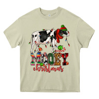 Mossy mooey christmas cow Heavy Core Tee - CowGirlArtShop