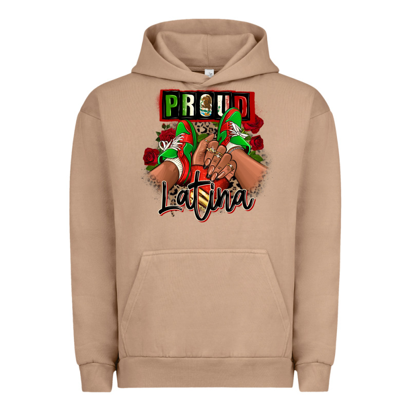 Proud Latina Mexican Sneakers Urban Hoodie by RanaPortraitStore | Teevron