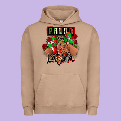 Proud Latina Mexican Sneakers Urban Hoodie Designed By Ranaportraitstore
