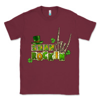 Burgundy Sham rockin skeleton hand St. Patrick's Classic Tee - CowGirlArtShop