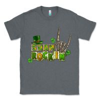 Charcoal Heather Sham rockin skeleton hand St. Patrick's Classic Tee - CowGirlArtShop