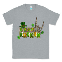Heather Grey Sham rockin skeleton hand St. Patrick's Classic Tee - CowGirlArtShop