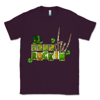 Plum Sham rockin skeleton hand St. Patrick's Classic Tee - CowGirlArtShop