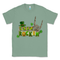 Sage Sham rockin skeleton hand St. Patrick's Classic Tee - CowGirlArtShop