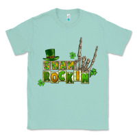 Seafoam Sham rockin skeleton hand St. Patrick's Classic Tee - CowGirlArtShop