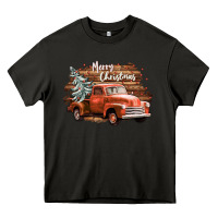 Asphalt merry christmas truck Heavy Core Tee - CowGirlArtShop