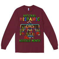 Burgundy thunderbird hispanic heritage month Long Sleeve Tee - BundleAndBundleShop