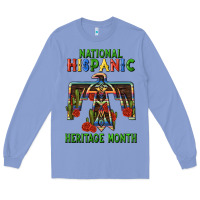 Colony Blue thunderbird hispanic heritage month Long Sleeve Tee - BundleAndBundleShop
