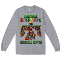 Heather Grey thunderbird hispanic heritage month Long Sleeve Tee - BundleAndBundleShop