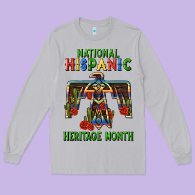Thunderbird Hispanic Heritage Month Long Sleeve Tee Designed By Bundleandbundleshop