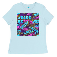 Baby Blue pride tribe seamless pattern Ladies Tee - FaDigitalArtStudio