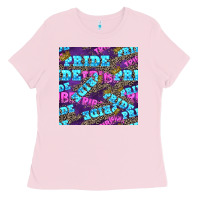 Bubblegum Pink pride tribe seamless pattern Ladies Tee - FaDigitalArtStudio