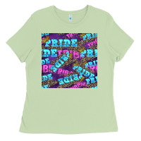 Matcha pride tribe seamless pattern Ladies Tee - FaDigitalArtStudio