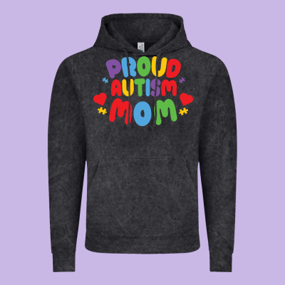 Lil Autism Mom Vintage Hoodie Designed By Cowhidedigitalart
