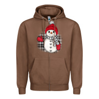 Chestnut grey christmas snowman Zipper Hoodie - JahusDesignShop