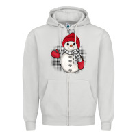 Dove Grey grey christmas snowman Zipper Hoodie - JahusDesignShop