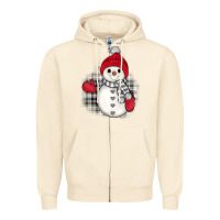 Sandshell grey christmas snowman Zipper Hoodie - JahusDesignShop