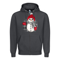 Smoke grey christmas snowman Zipper Hoodie - JahusDesignShop
