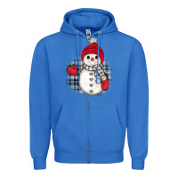 True Royal grey christmas snowman Zipper Hoodie - JahusDesignShop