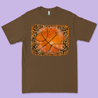 Glitter Leopard Basketball Background Premium Tee Designed By Ranaportraitstore