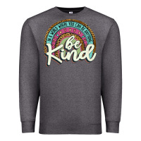Charcoal Heather be kind   leopard Premium Sweatshirt - JahusDesignShop