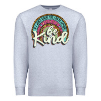 Heather Grey be kind   leopard Premium Sweatshirt - JahusDesignShop