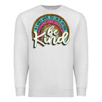 Oatmeal Heather be kind   leopard Premium Sweatshirt - JahusDesignShop