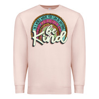 Pale Pink be kind   leopard Premium Sweatshirt - JahusDesignShop