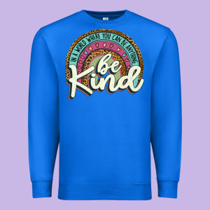 Be Kind   Leopard Premium Sweatshirt Designed By Jahusdesignshop