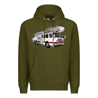 Army Green White Fire Truck Premium Hoodie - Artiststas