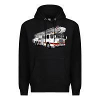 Black White Fire Truck Premium Hoodie - Artiststas