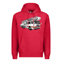 Cardinal White Fire Truck Premium Hoodie - Artiststas