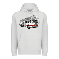 Dove Grey White Fire Truck Premium Hoodie - Artiststas