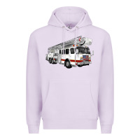 Lilac White Fire Truck Premium Hoodie - Artiststas