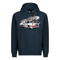 Navy White Fire Truck Premium Hoodie - Artiststas