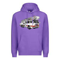 Purple White Fire Truck Premium Hoodie - Artiststas