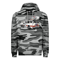 Slate Camo White Fire Truck Premium Hoodie - Artiststas