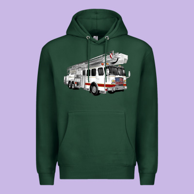 White Fire Truck Premium Hoodie Designed By Artiststas