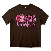 Chocolate Brown pink christmas Heavy Core Tee - CowGirlArtShop