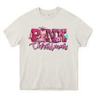 Cream pink christmas Heavy Core Tee - CowGirlArtShop