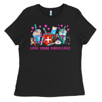 Black Coffee Nurse Repeat Nurse Coffee Cups Ladies Tee - FaDigitalArtStudio
