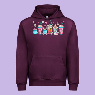 Easter Coffee Cups Libbey Glass Urban Hoodie Designed By Jasminsmagicworld